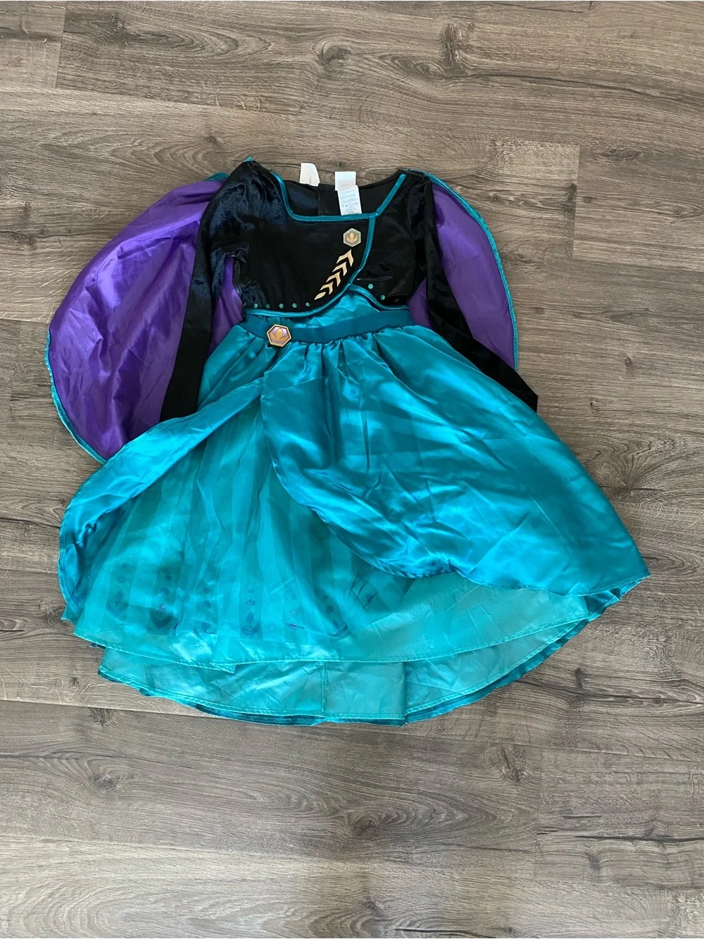 Disney Frozen Anna Teal, Black and Purple Princess Costume